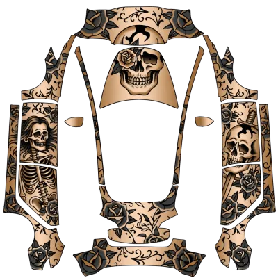 Skelett (Skeleton) – Tesla Model 3 Wrap