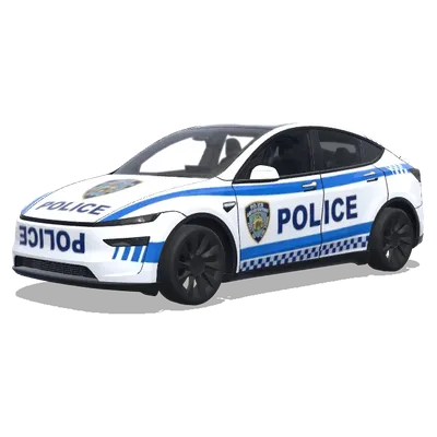 Blue Stripe Police SUV – Tesla Model Y wrap