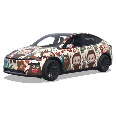 Floral Labubu Parade (拉布布) – Tesla Model Y wrap