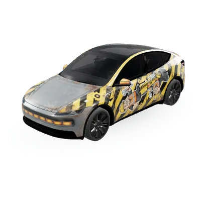 Model Y 掘削機 (Model Y 挖土機) – テスラ Model Y ラッピング