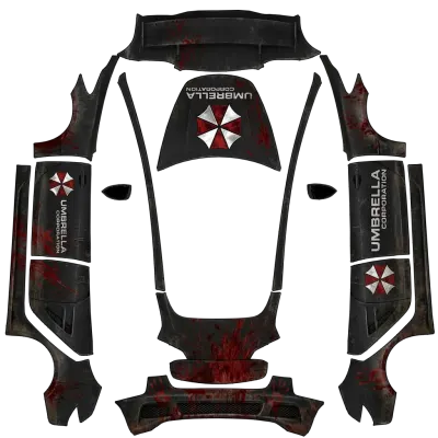 保護傘公司（Umbrella Corporation Resident evil） – 特斯拉 Model 3 塗裝