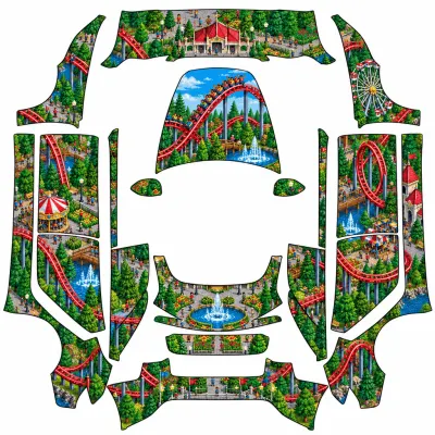 RollerCoaster Tycoon (rollercoaster tycoon) – оклейка Tesla Model 3