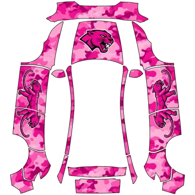 ピンク カモフラ (Pink camo) – テスラ Model Y ラッピング