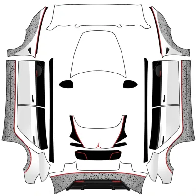 White Cement 4 – Tesla Model 3 wrap