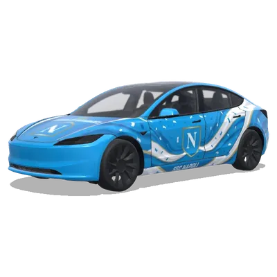 Napoli Scudetto 2025 (Napoli Scudetto 2025.) – covering Tesla Model 3