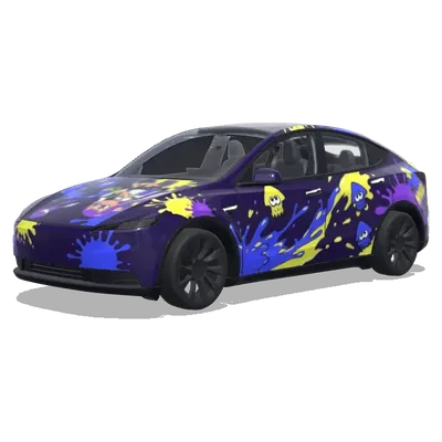 Splatoon Squid Wrap – Tesla Model Y wrap