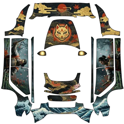 고스트 오브 쓰시마 (Ghost of tsushima) – 테슬라 Model 3 랩핑
