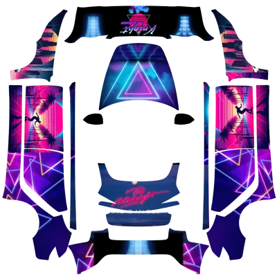 레트로웨이브 (Retrowave) – 테슬라 Model 3 랩핑