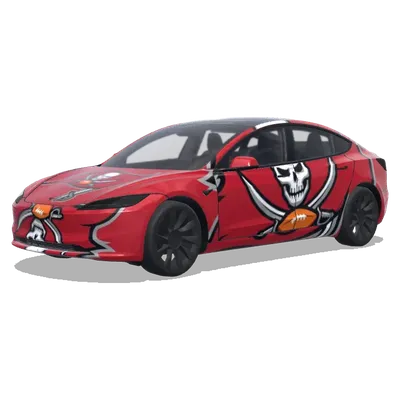 坦帕灣海盜旗車頭 – 特斯拉 Model 3 塗裝