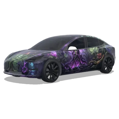 new world aeternum verderbte – Tesla Model 3 wrap
