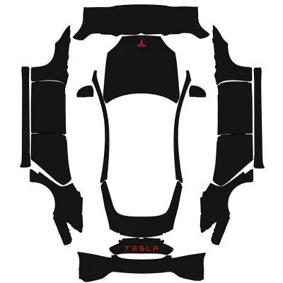 Schwarz Rot Nummer 2 (Black and red number two) – Tesla Model S Wrap