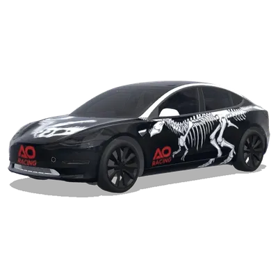 AO Racing Rex Skelett – Tesla Model 3 Wrap