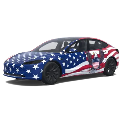 Патриотический дизайн США – оклейка Tesla Model 3