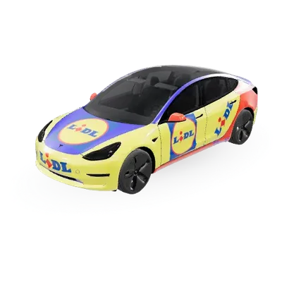 Lidl (Lidl JBouX) – оклейка Tesla Model 3