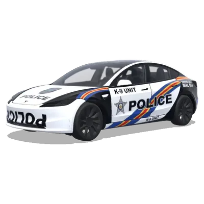 Полицейская звезда K-9 – оклейка Tesla Model 3