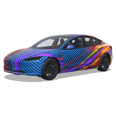 碳纖維賽車風（carbon fiber racing） – 特斯拉 Model 3 塗裝