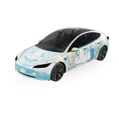 Mumins (Moomin) – Tesla Model 3 Wrap