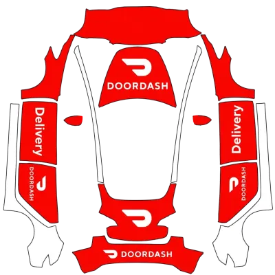 DoorDash – wrap para Tesla Model 3
