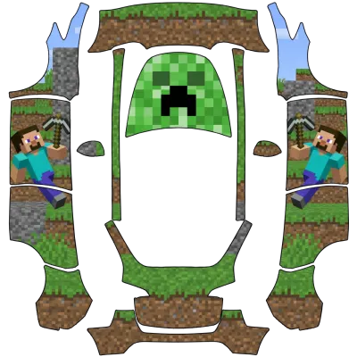 Minecraft – оклейка Tesla Model Y