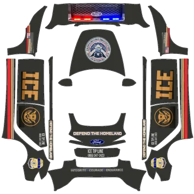 ICE Patrol SUV (ICE Patrol SUV Police) – Tesla Model 3 Wrap