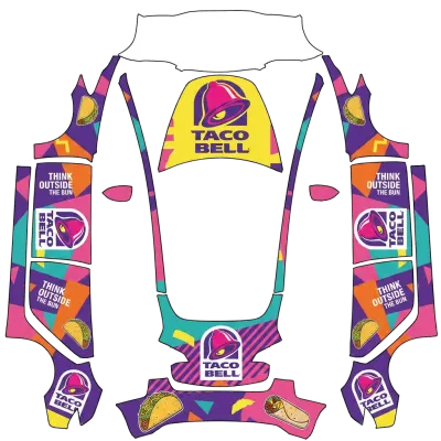 90s Taco Bell (90s taco bell) – Tesla Model 3 Wrap