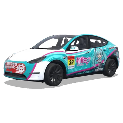 レーシングミク (Race car miku) – テスラ Model Y ラッピング