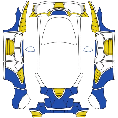 貝吉塔戰甲（Vegeta Battle Armor） – 特斯拉 Model Y 塗裝