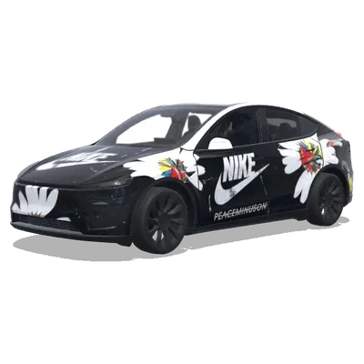 Nike G-Dragon Blumen (NIKE权志龙联名的花) – Tesla Model Y Wrap