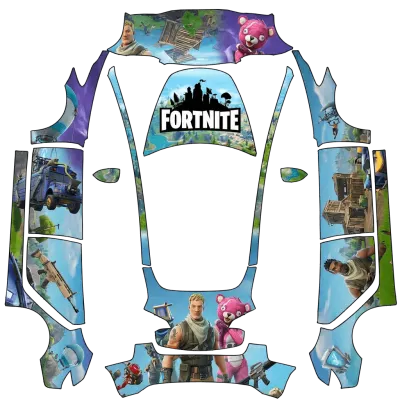 Fortnite – covering Tesla Model 3