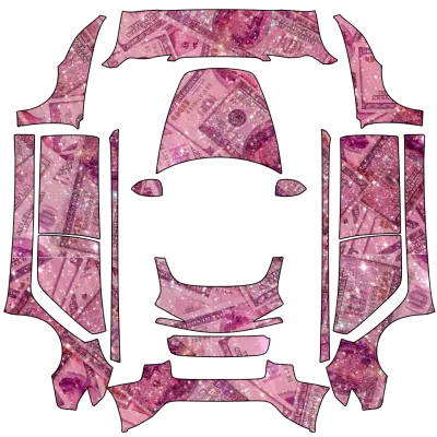Paillettes roses (Pink glitter) – covering Tesla Model 3