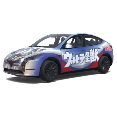 ウルトラマンと怪獣 – テスラ Model Y ラッピング