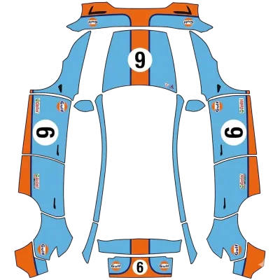 勒芒海灣塗裝（Le mans - Gulf） – 特斯拉 Model Y 塗裝