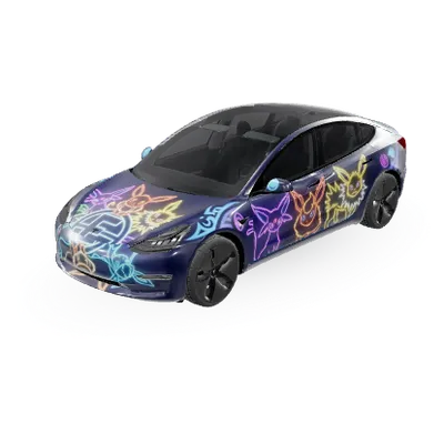 Evoli Evolution (Eeveevolution) – Tesla Model 3 Wrap
