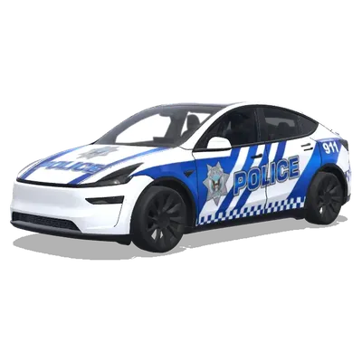 Décoration de police à bandes bleues – covering Tesla Model Y