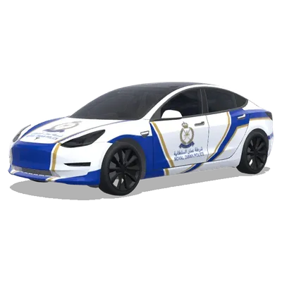 Полиция (Police) – оклейка Tesla Model 3