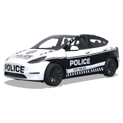 Чёрно-белая городская полиция – оклейка Tesla Model Y