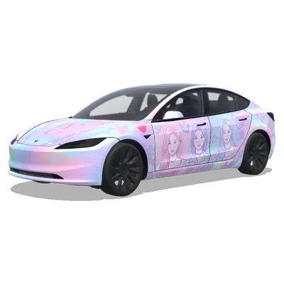 Korea pop star Ive – Tesla Model 3 wrap