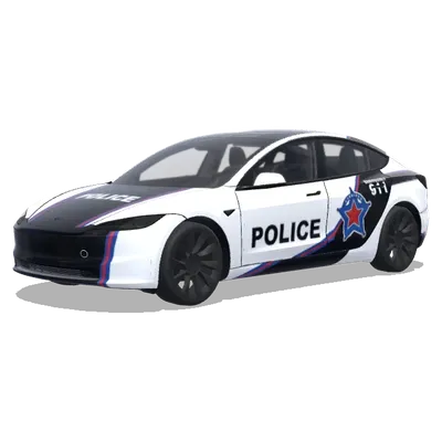 Звезда-значок полиции – оклейка Tesla Model 3
