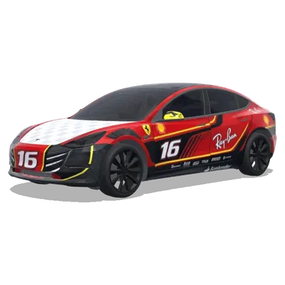 ferrari formula 1 2026 con il numero 16 – Tesla Model 3 wrap