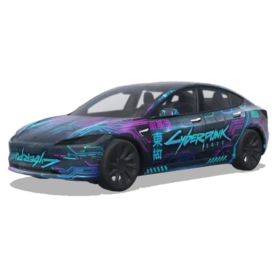 make a cyberpunk 2077 desgin – Tesla Model 3 wrap