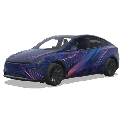 Abstrakte Linien – Tesla Model Y Wrap
