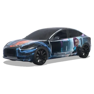 サイバーパンク2077 サムライ (Cyberpunk 2077 Samurai) – テスラ Model 3 ラッピング