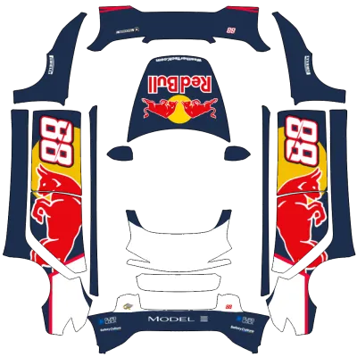 NASCAR Red Bull #88 (NASCAR SVG #88 RedBull) – Tesla Model 3 Wrap