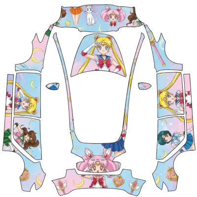 세일러문 (Sailor Moon) – 테슬라 Model 3 랩핑