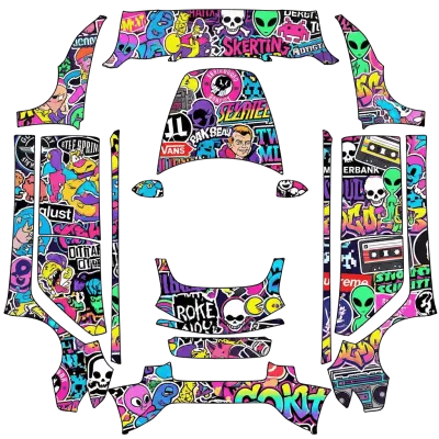 StickerBomb – covering Tesla Model 3