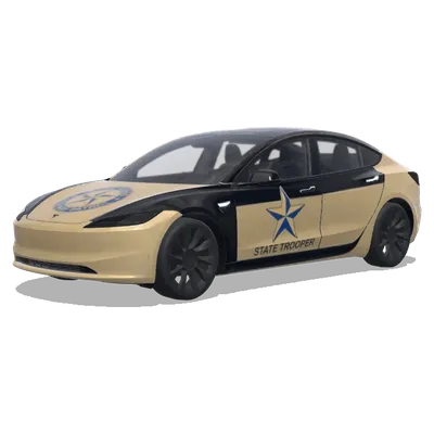 Патруль Техаса (Texas Highway Patrol) – оклейка Tesla Model 3