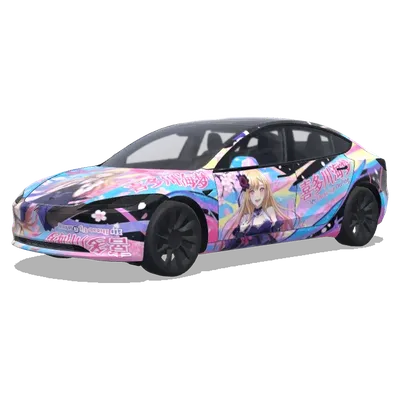 喜多川海夢痛車 (帮我设计喜多川海梦的痛车) – テスラ Model 3 ラッピング