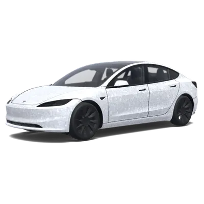 Sparkly white, glittery. Colors: white. – Tesla Model 3 wrap