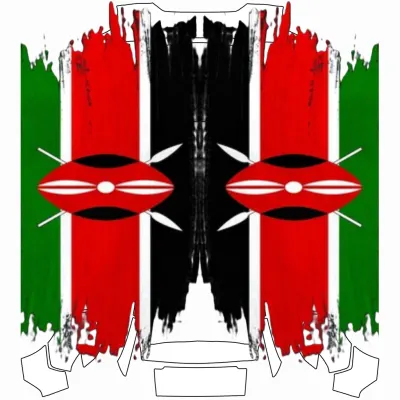 Флаг Кении (Kenyan flag wrap) – оклейка Tesla Model Y