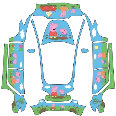페파 피그 (Peppa pig) – 테슬라 Model 3 랩핑